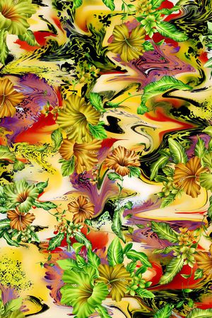 花卉印花华亿平台图片