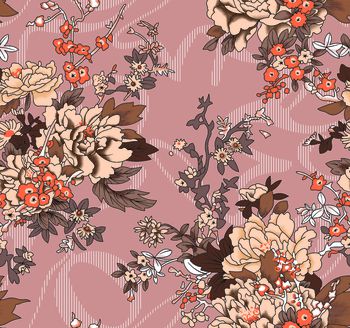 几何花卉印花华亿平台图片