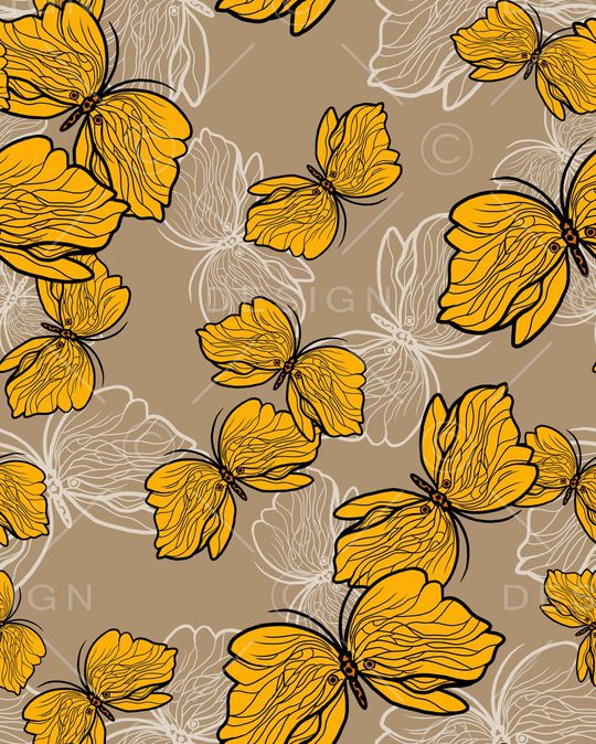 花卉蝴蝶印花华亿平台图片