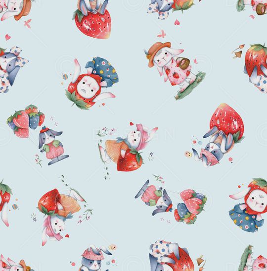 小兔子印花华亿平台图片