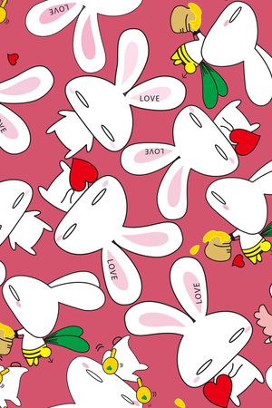 小白兔印花华亿平台图片