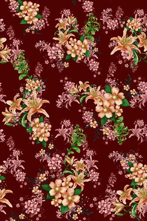 花卉印花华亿平台图片