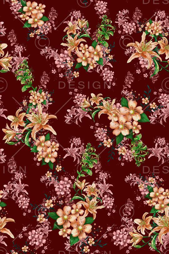 花卉印花华亿平台图片