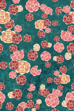 花卉印花华亿平台图片