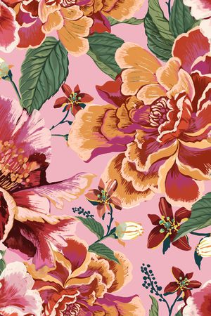 牡丹印花华亿平台图片