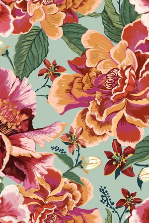 牡丹印花华亿平台图片