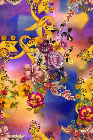 组合花印花华亿平台图片