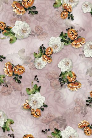 花卉印花华亿平台图片