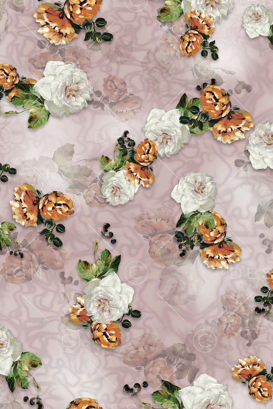 花卉印花华亿平台图片