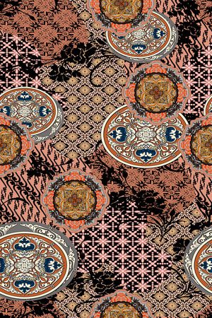 复古印花华亿平台图片