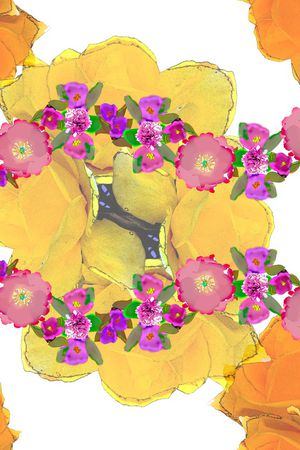 花卉印花华亿平台图片