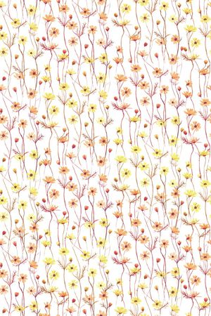 清爽底花卉印花华亿平台图片