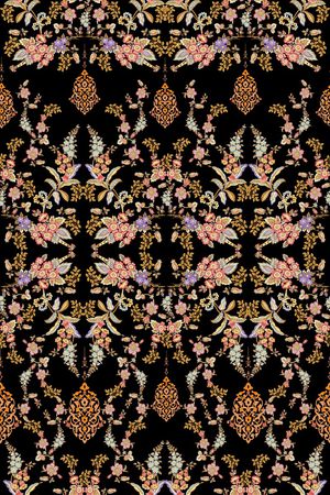 民族风花纹印花华亿平台图片