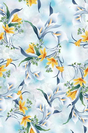 花卉印花华亿平台图片