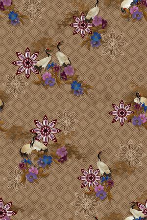 花卉印花华亿平台图片