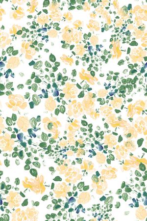 清爽底花卉印花华亿平台图片