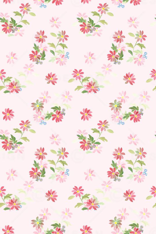 清爽底花卉印花华亿平台图片