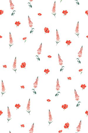 清爽底花卉印花华亿平台图片