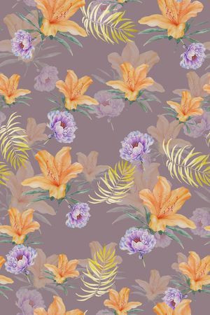 花卉印花华亿平台图片