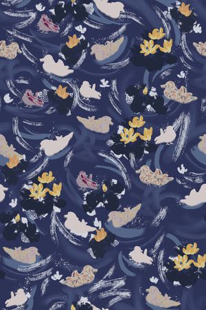 荷花印花华亿平台图片