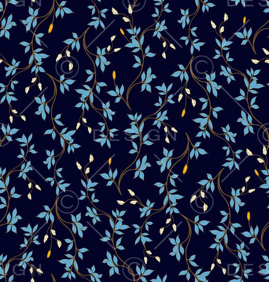 黑底花卉印花华亿平台图片