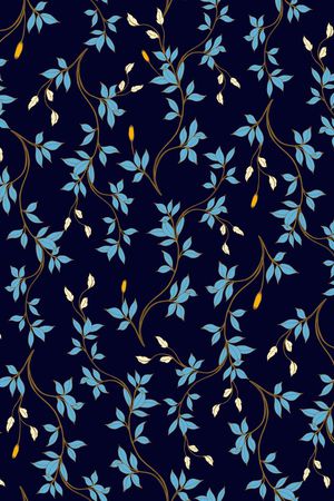 黑底花卉印花华亿平台图片