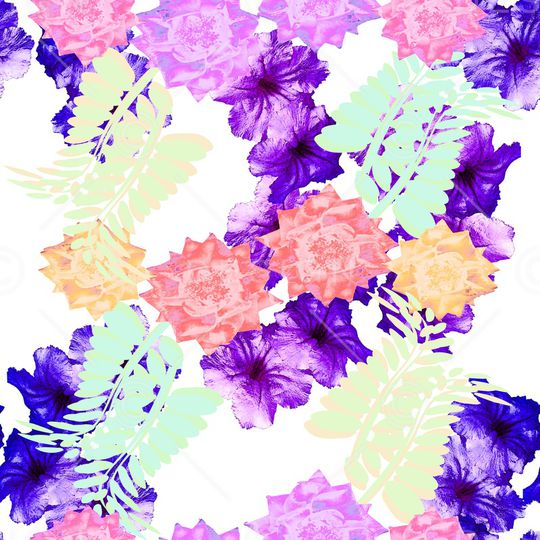 花卉印花华亿平台图片