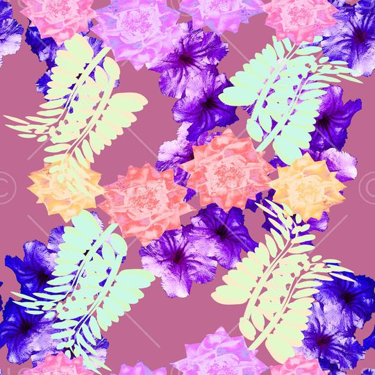 花卉印花华亿平台图片