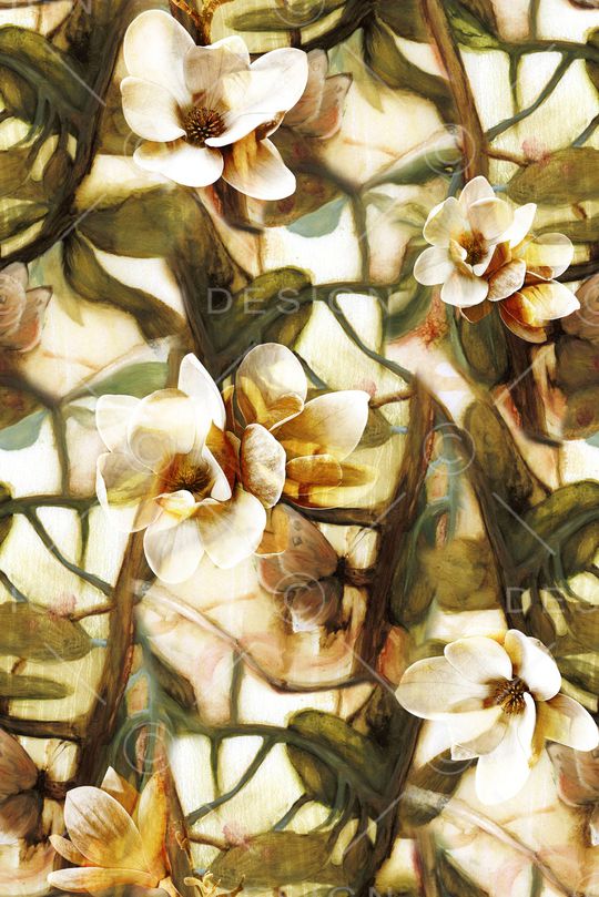 绿植树叶印花华亿平台图片