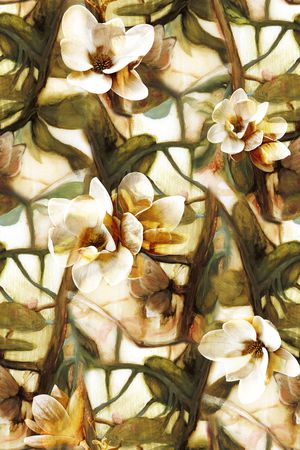 绿植树叶印花华亿平台图片