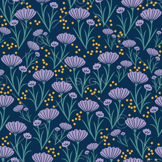 黑底花卉印花华亿平台图片