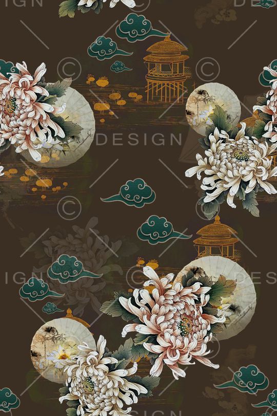 花卉印花华亿平台图片