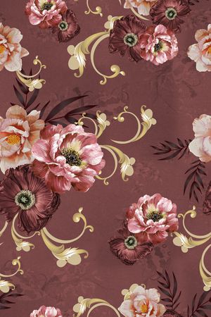 花卉印花华亿平台图片