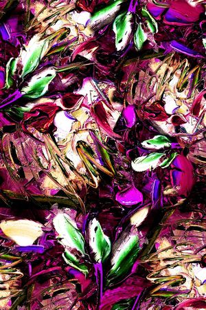 油画笔触印花华亿平台图片