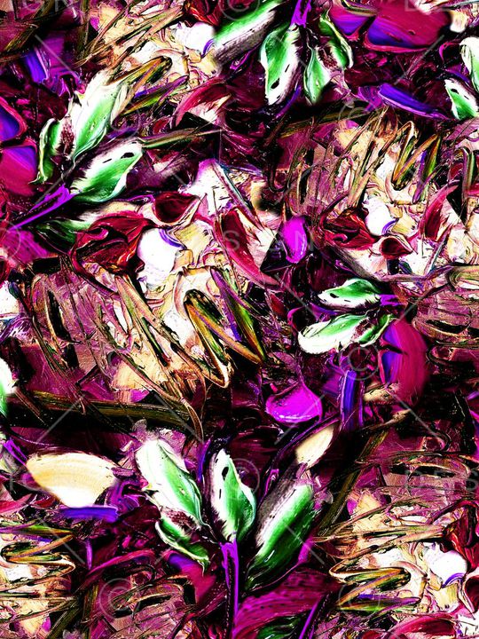 油画笔触印花华亿平台图片