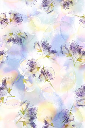 抽象花卉印花华亿平台图片