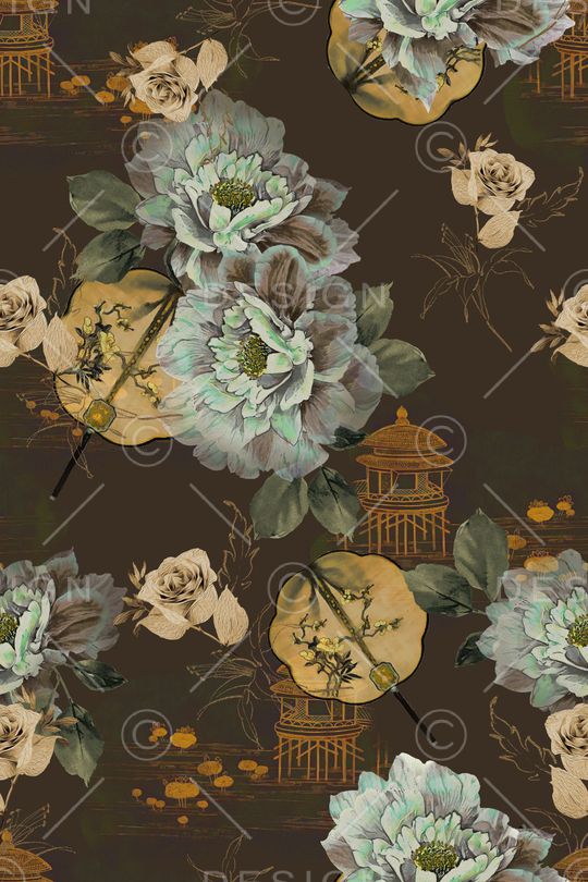 花卉印花华亿平台图片