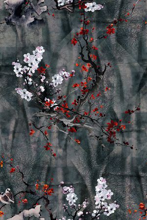 梅花印花华亿平台图片