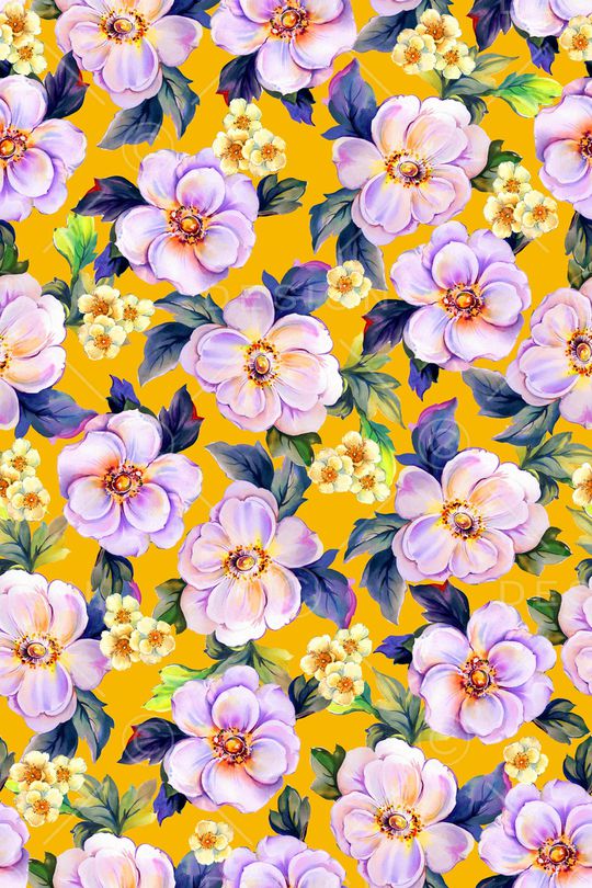 清爽底花卉印花华亿平台图片