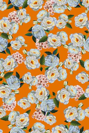 花卉印花华亿平台图片