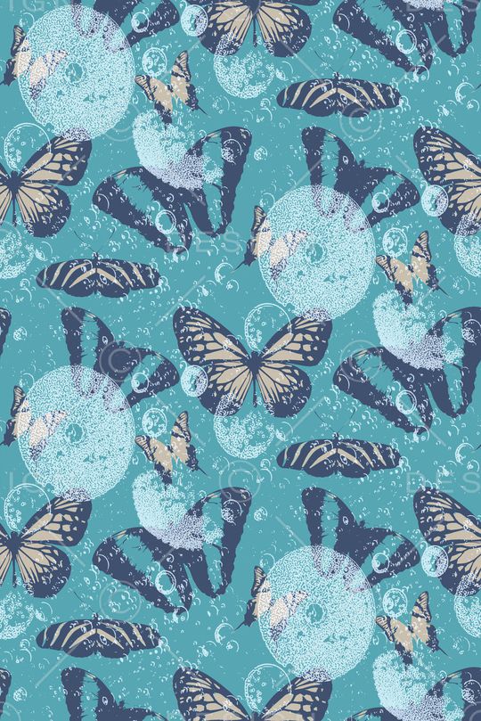 蝴蝶印花华亿平台图片