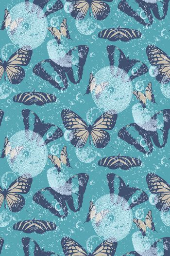 蝴蝶印花华亿平台图片