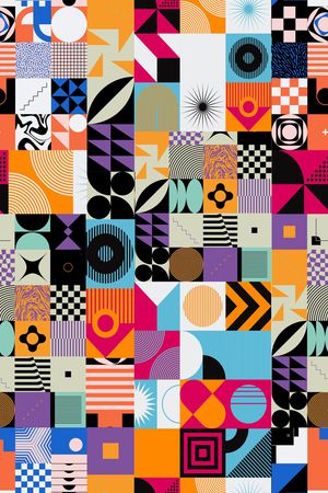 几何印花华亿平台图片