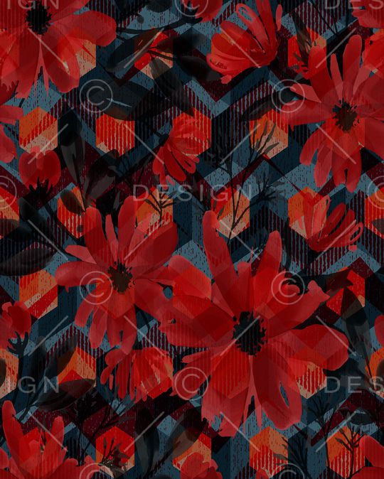 几何印花华亿平台图片