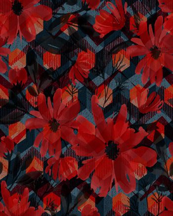 几何印花华亿平台图片