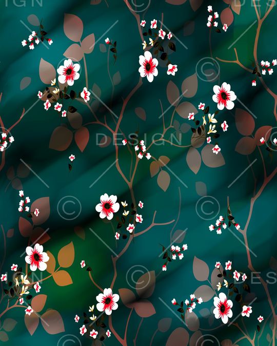 绿植树叶印花华亿平台图片