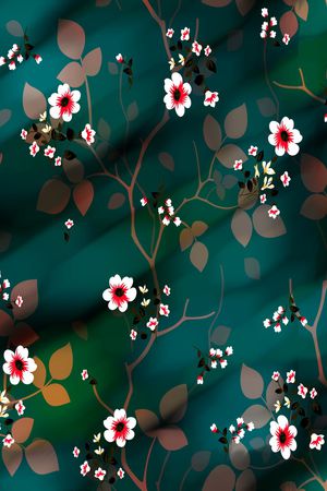 绿植树叶印花华亿平台图片