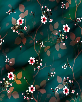 绿植树叶印花华亿平台图片