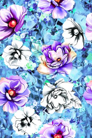 女装花印花华亿平台图片