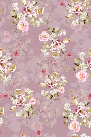 花卉印花华亿平台图片